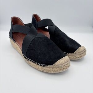 Fabiolas Spanish Suede Espadrilles Sz 39 US 8.5 Black Anthropologie